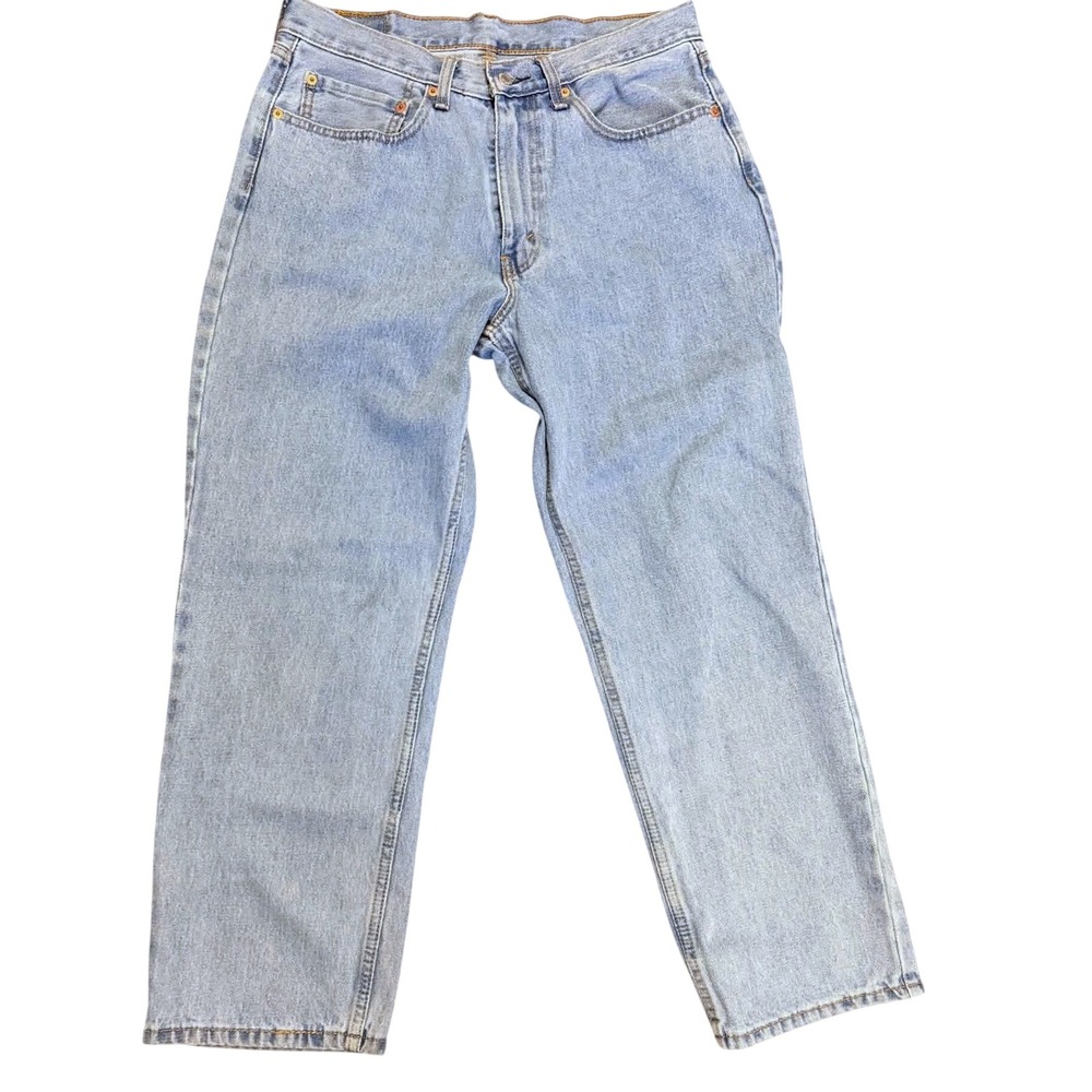 Levis 550 Relaxed Fit Jeans Mens 34x29 Light Wash Denim Blue Pants 00550-4834
